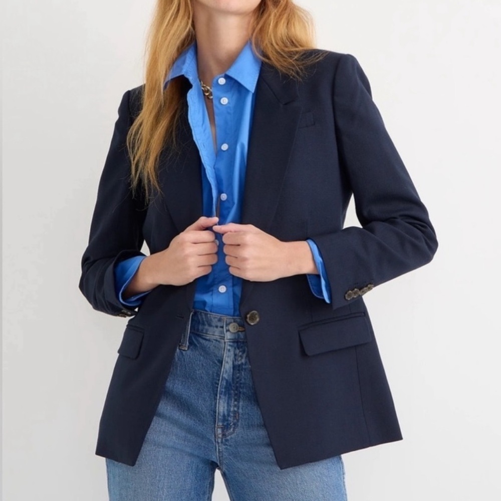 J. Crew Regent Wool Navy Blazer